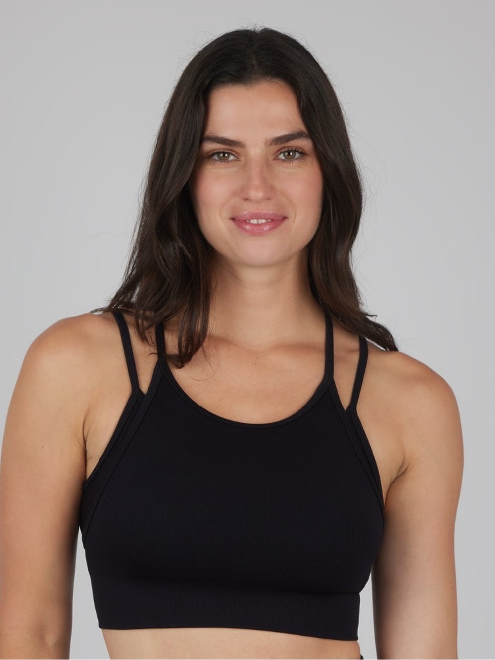 RIBBED SEAMLESS DOUBLE LAYER BRA 90 DEGREES NWT MEDIUM